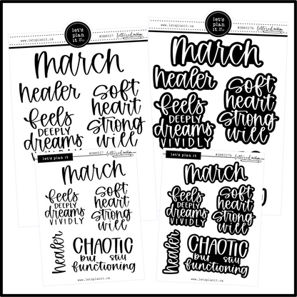 Lettered by Kim | March vibes
