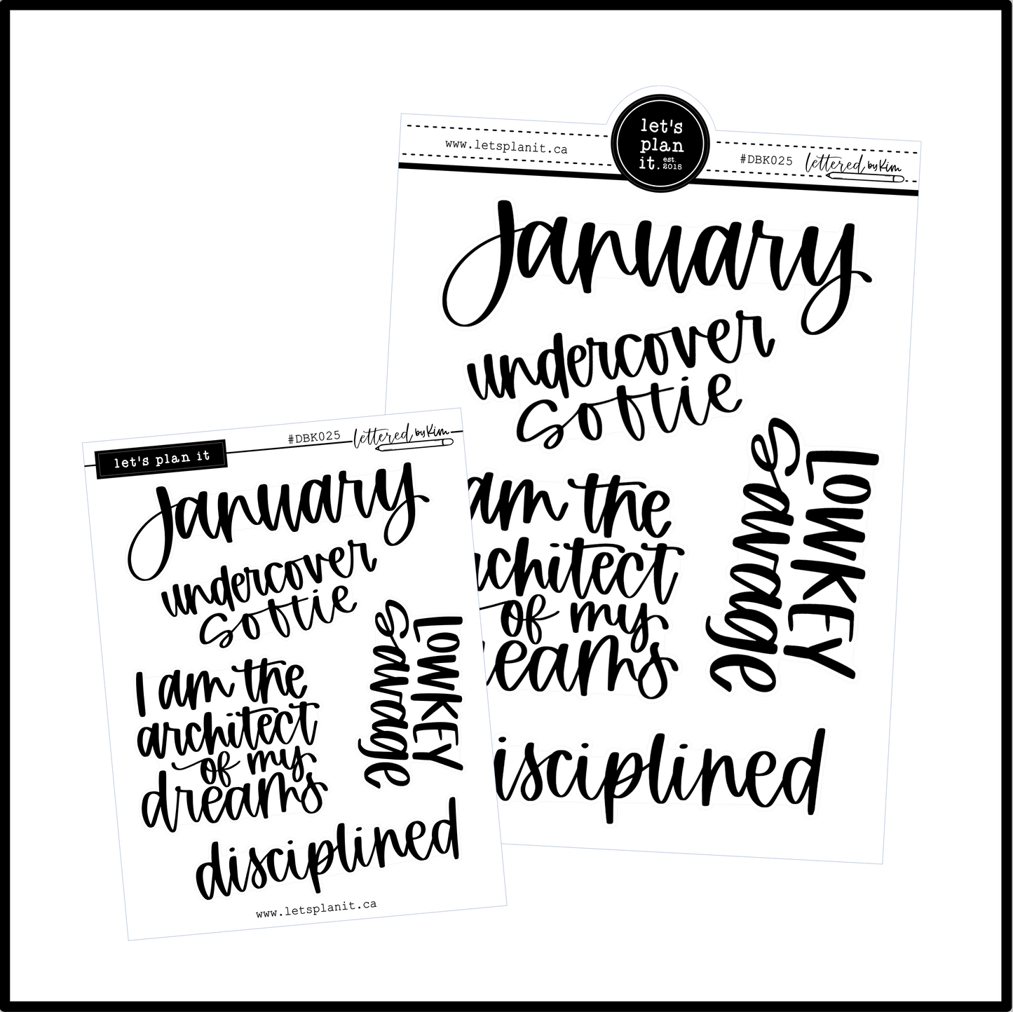 Lettered by Kim | January vibes