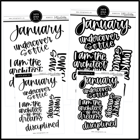 Lettered by Kim | January vibes