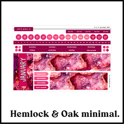 Monthly Kit: January birthstone | 8 layout options | January or Blank