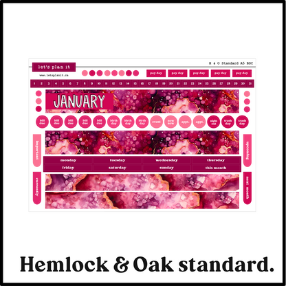 Monthly Kit: January birthstone | 8 layout options | January or Blank