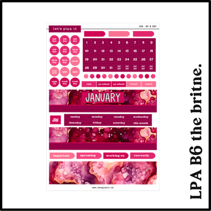 Monthly Kit: January birthstone | 8 layout options | January or Blank
