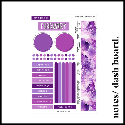 Monthly Kit: February birthstone | 8 layout options | February or Blank