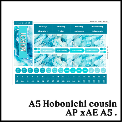 Monthly Kit: March birthstone | 8 layout options | March or Blank