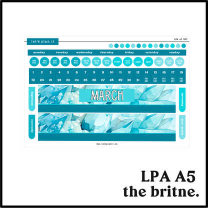 Monthly Kit: March birthstone | 8 layout options | March or Blank