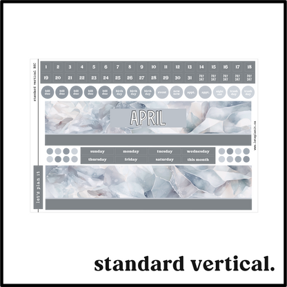 Monthly Kit: April birthstone | 8 layout options | April or Blank