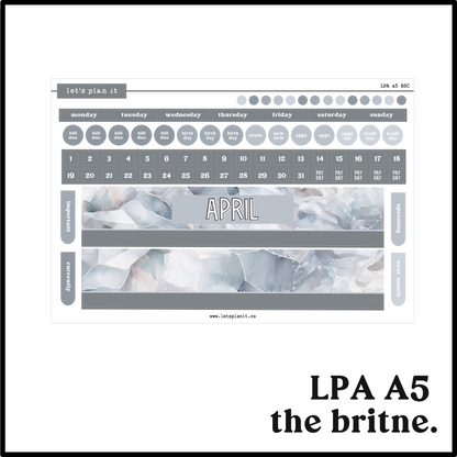 Monthly Kit: April birthstone | 8 layout options | April or Blank