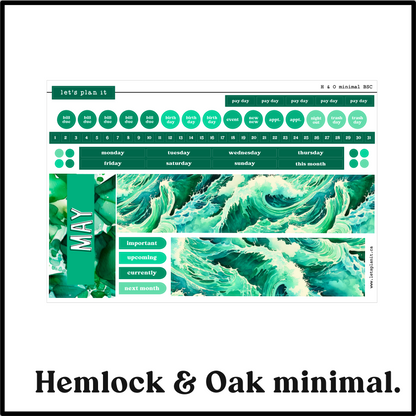 Monthly Kit: May birthstone | 8 layout options | May or Blank