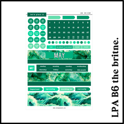 Monthly Kit: May birthstone | 8 layout options | May or Blank