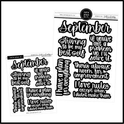 Lettered by Kim | September vibes