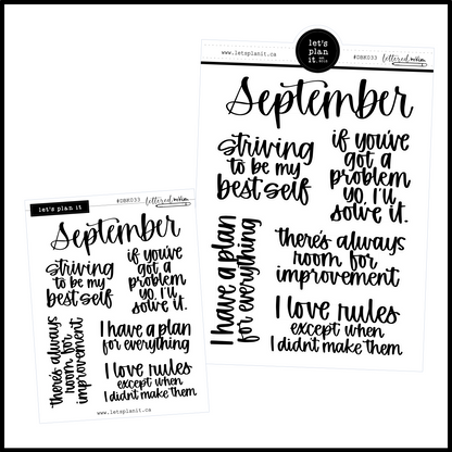 Lettered by Kim | September vibes