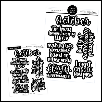 Lettered by Kim | October vibes
