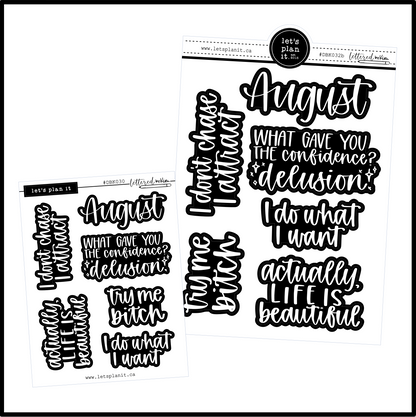 Lettered by Kim | August vibes