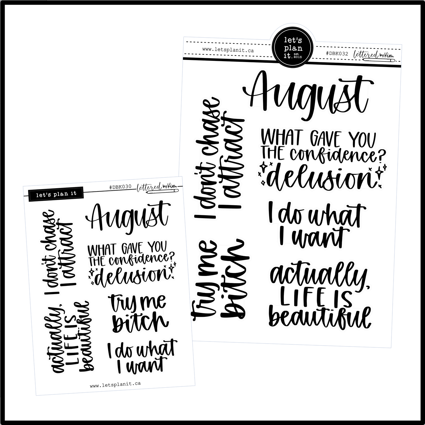 Lettered by Kim | August vibes