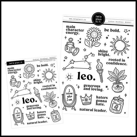 Zodiac Leo |  Deco stickers | 2 sizes | 2 paper types