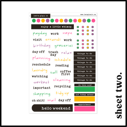 BIRDIE COLLECTION | Weekly Kits