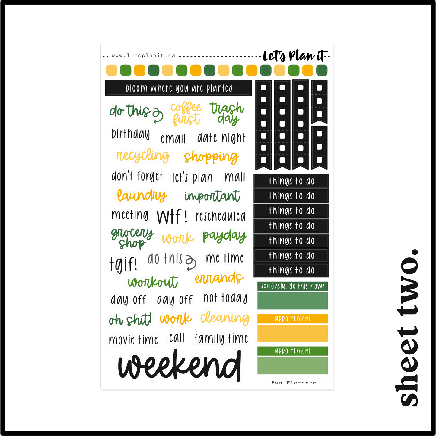 FLORENCE COLLECTION | Weekly Kits