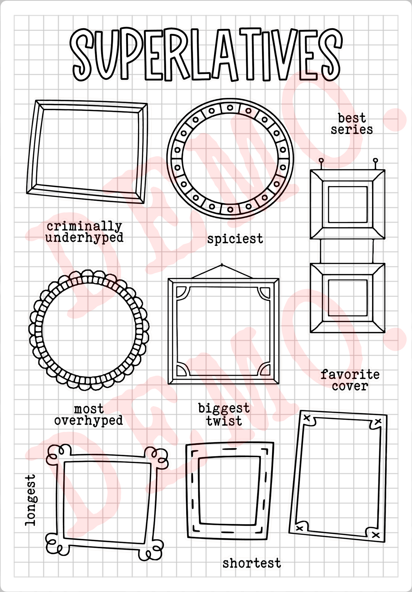 Build Your Own Book Journal | Stickers | 2 paper types|  39 variants