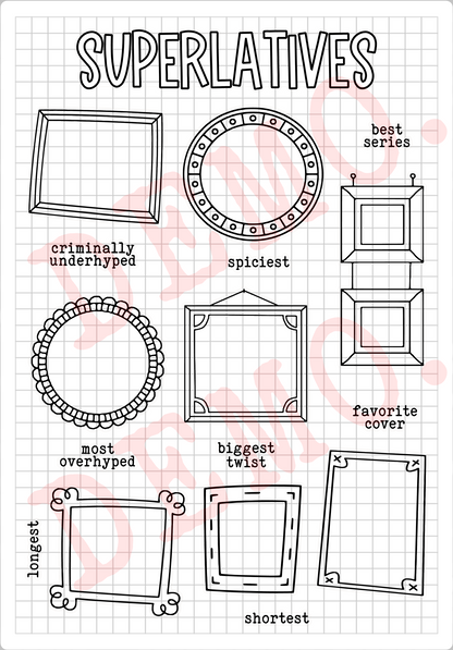Build Your Own Book Journal | Stickers | 2 paper types|  39 variants