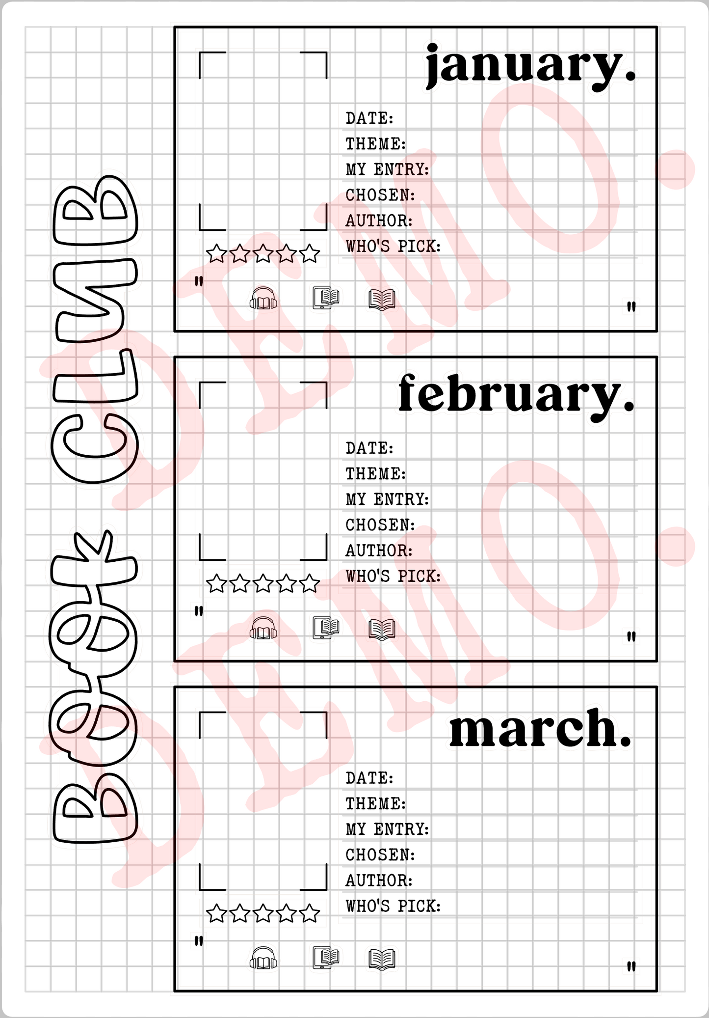 Build Your Own Book Journal | Stickers | 2 paper types|  39 variants
