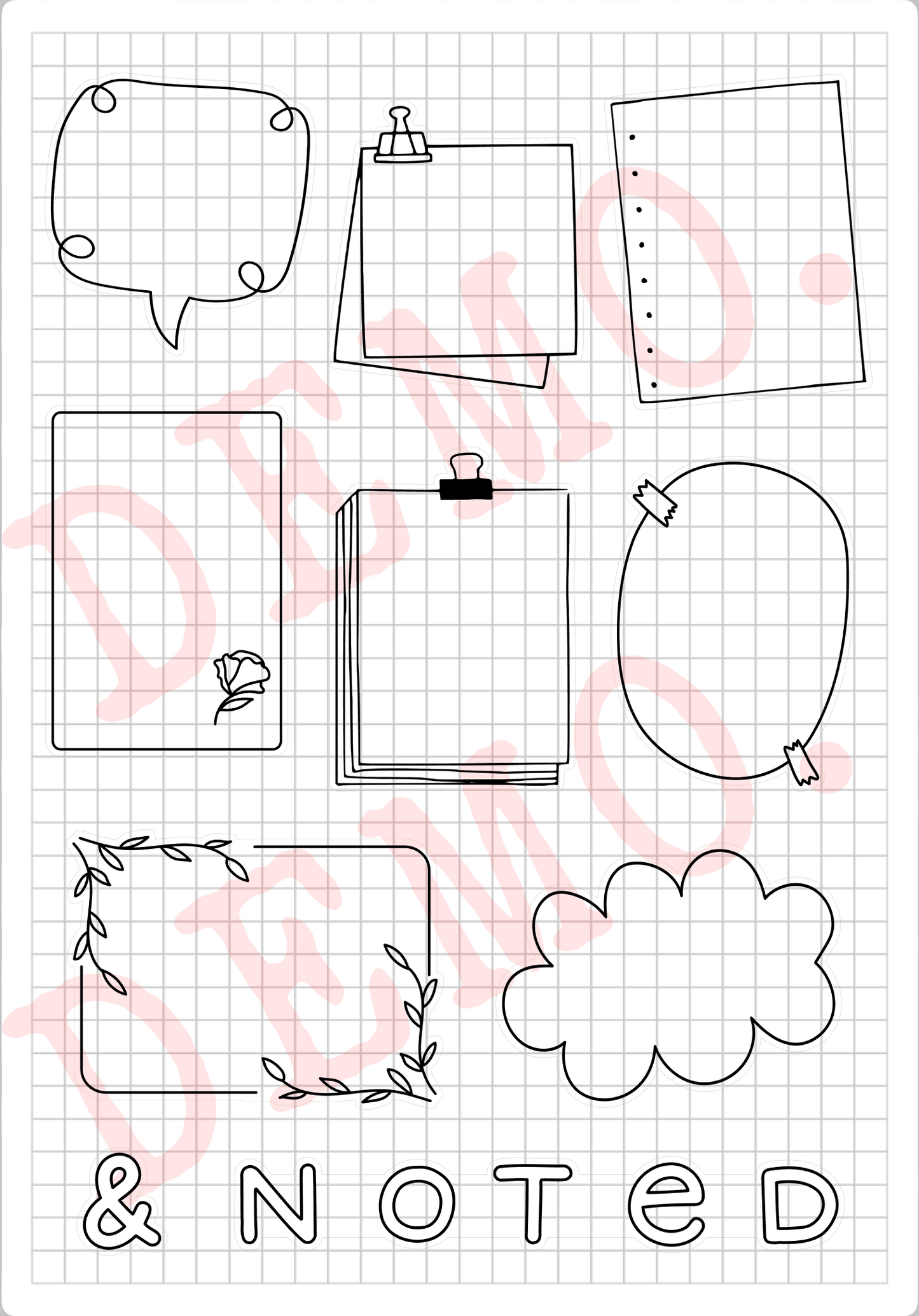 Build Your Own Book Journal | Stickers | 2 paper types|  39 variants