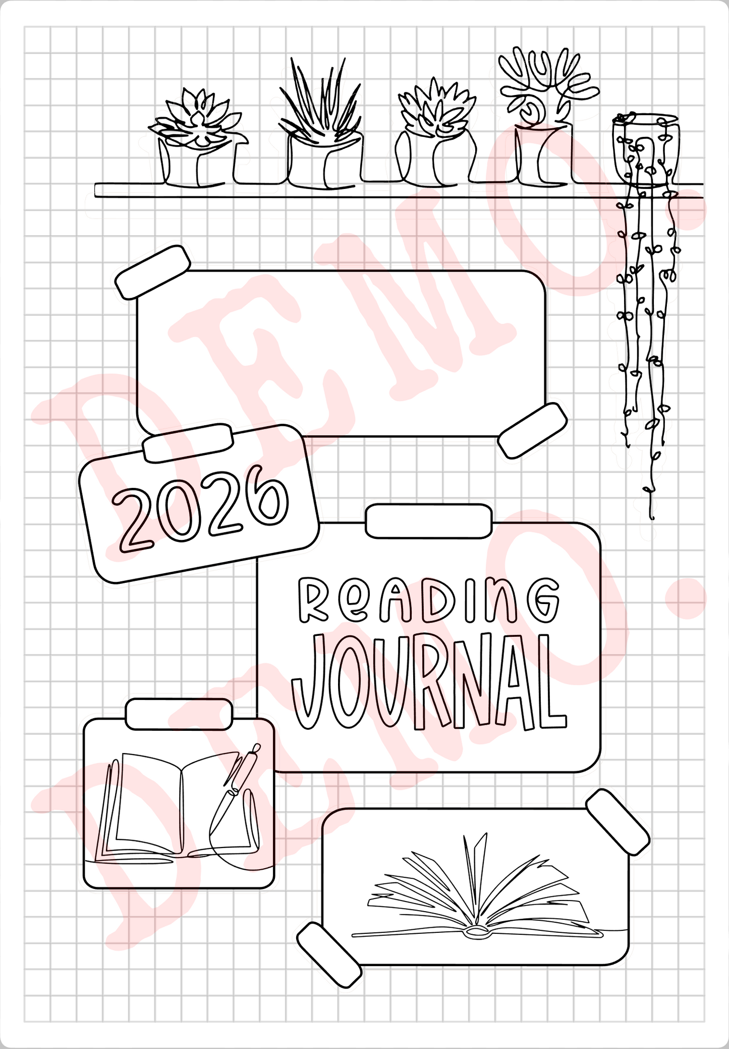 Build Your Own Book Journal | Stickers | 2 paper types|  39 variants
