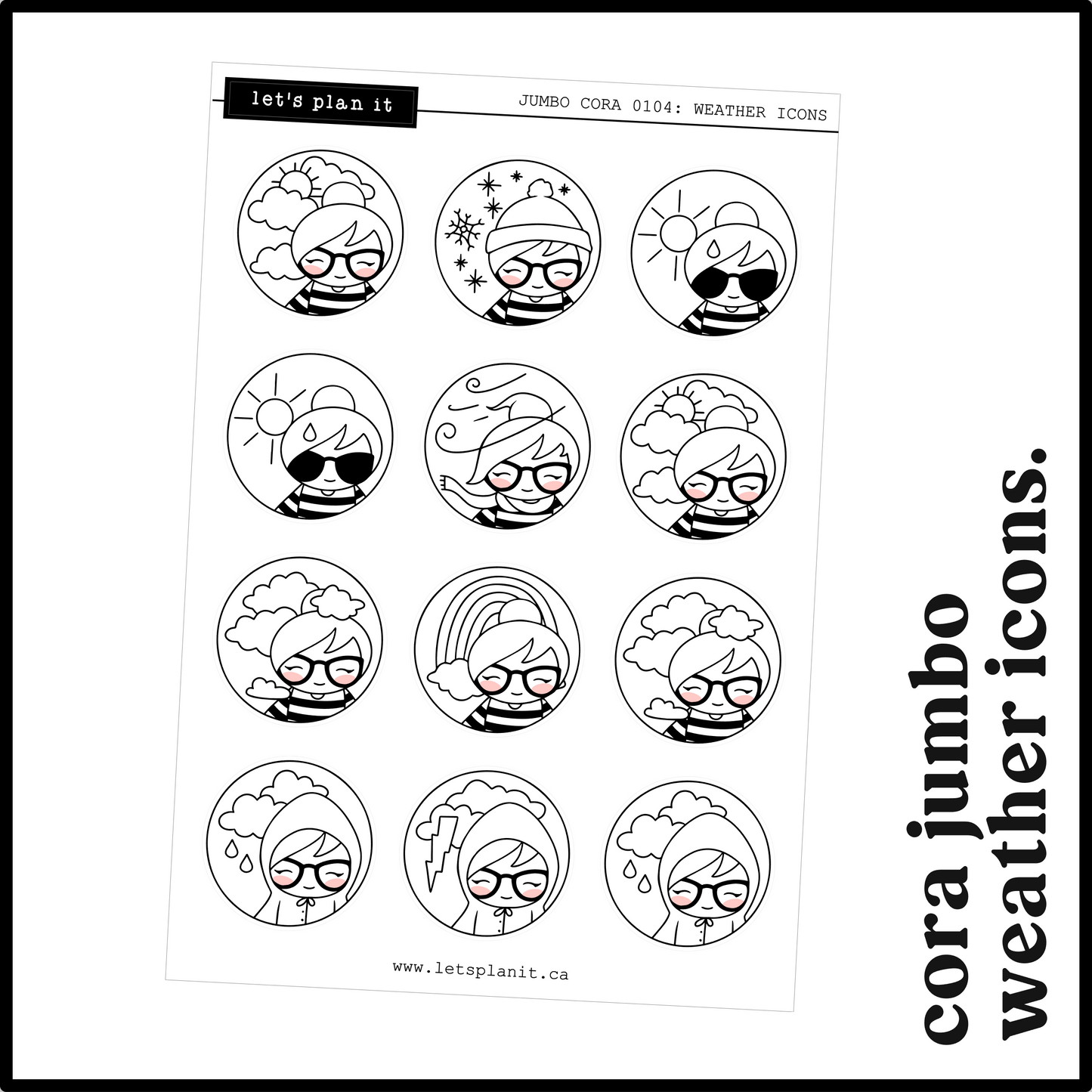 Cora | Weather Icons | character stickers