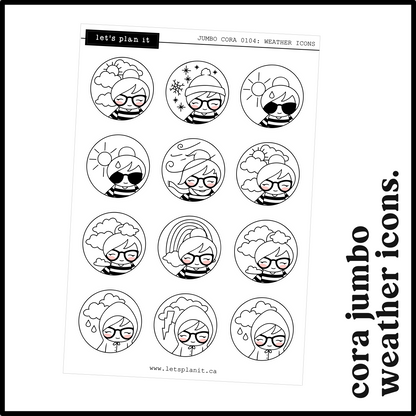 Cora | Weather Icons | character stickers