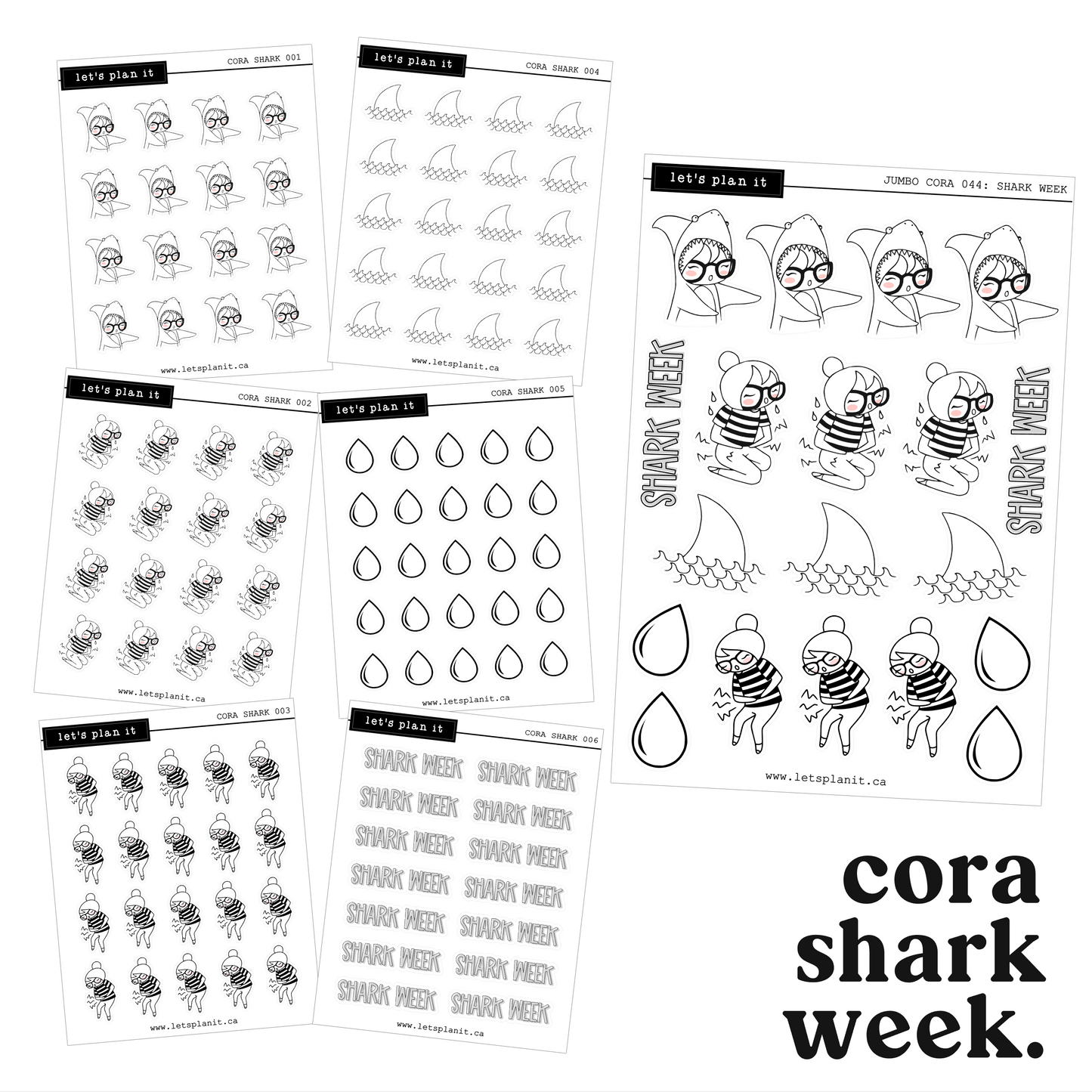 Cora | Shark Week | character stickers