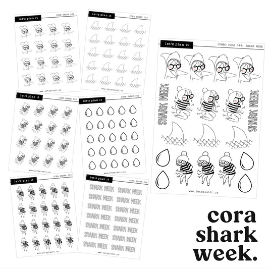 Cora | Shark Week | character stickers