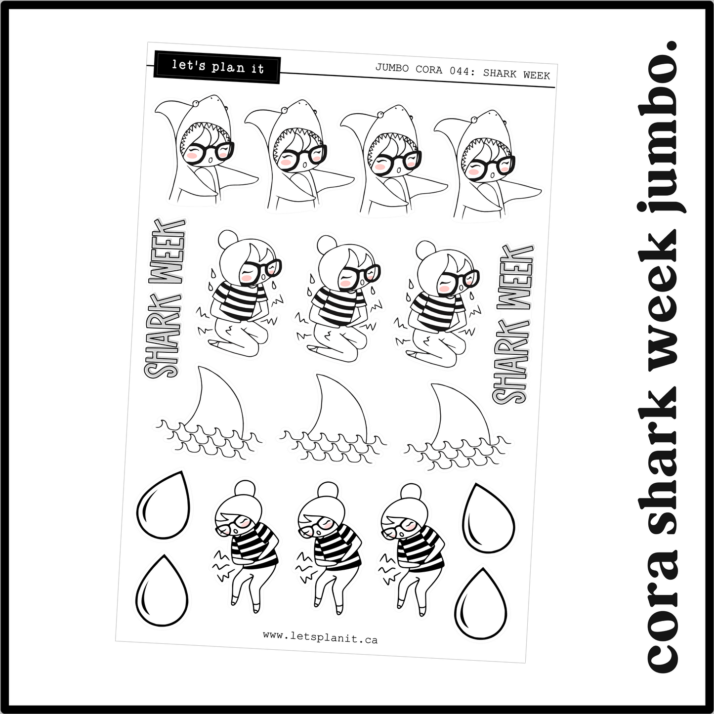 Cora | Shark Week | character stickers
