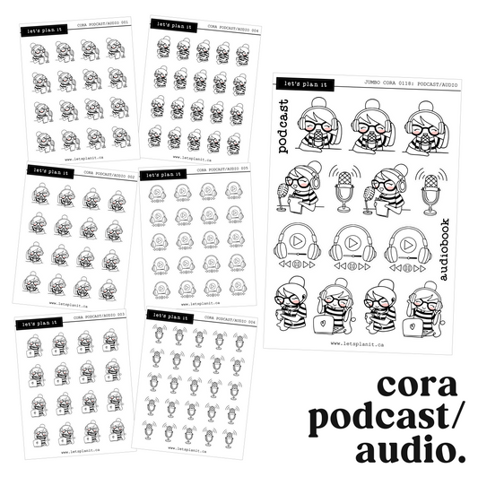 Cora | Audio/ Podcast | character stickers