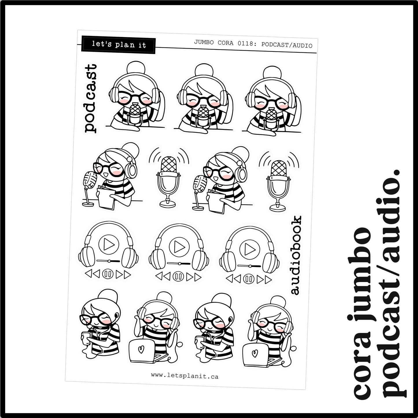 Cora | Audio/ Podcast | character stickers