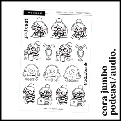 Cora | Audio/ Podcast | character stickers