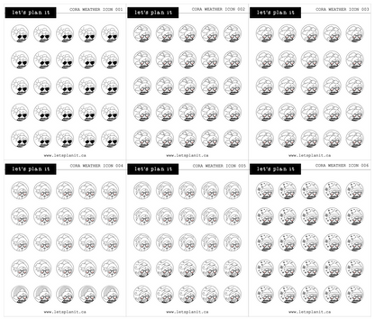 Cora | Weather Icons | character stickers