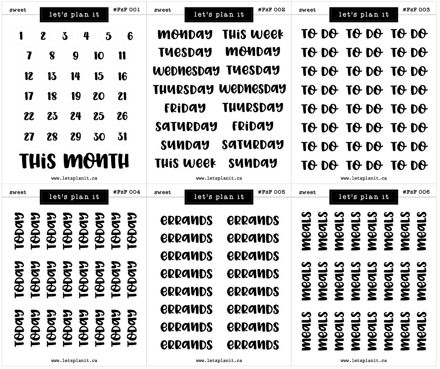 #FSF - SWEET FONT | 60 OPTIONS |Transparent matte