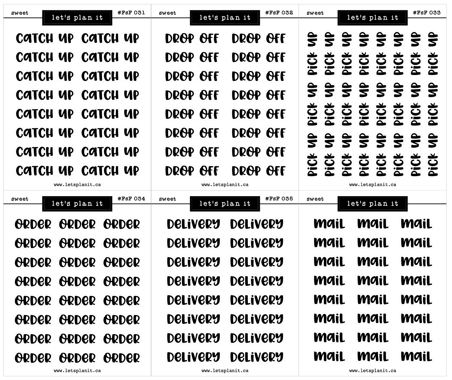 #FSF - SWEET FONT | 60 OPTIONS |Transparent matte