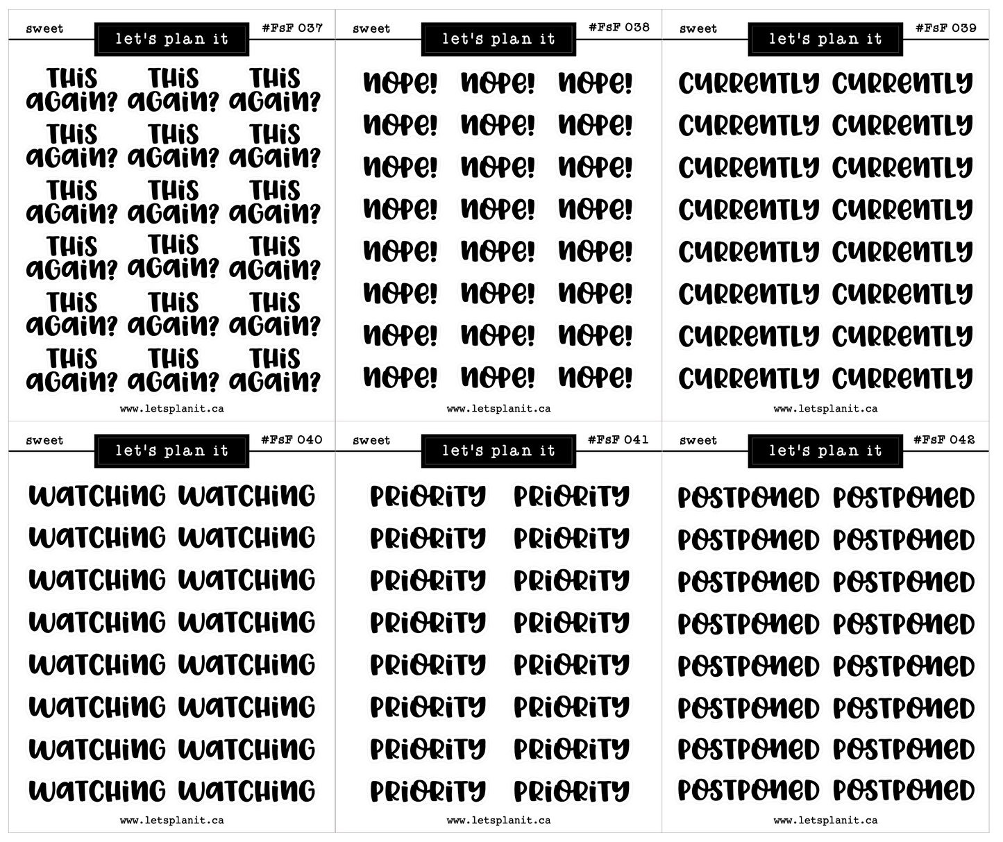 #FSF - SWEET FONT | 60 OPTIONS |Transparent matte