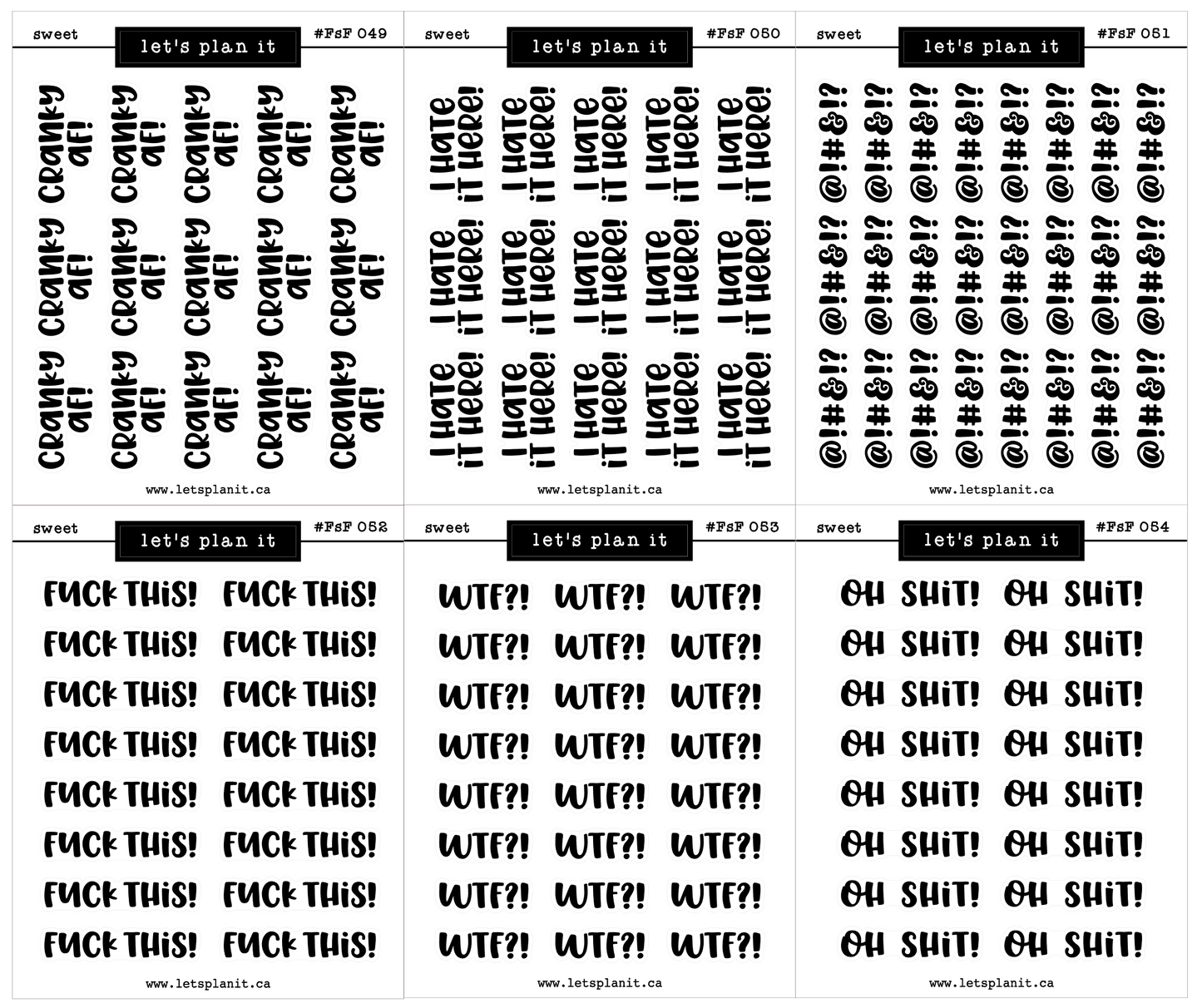 #FSF - SWEET FONT | 60 OPTIONS |Transparent matte
