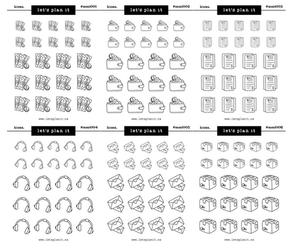 Mini Icons | 84 options | 2 paper types