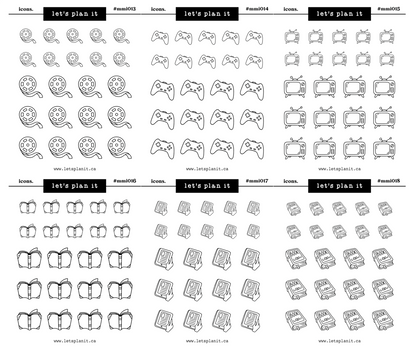 Mini Icons | 84 options | 2 paper types