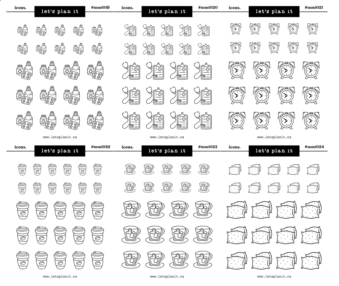 Mini Icons | 84 options | 2 paper types