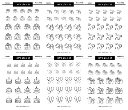 Mini Icons | 84 options | 2 paper types