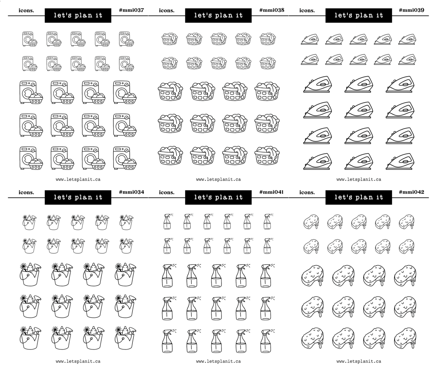Mini Icons | 84 options | 2 paper types