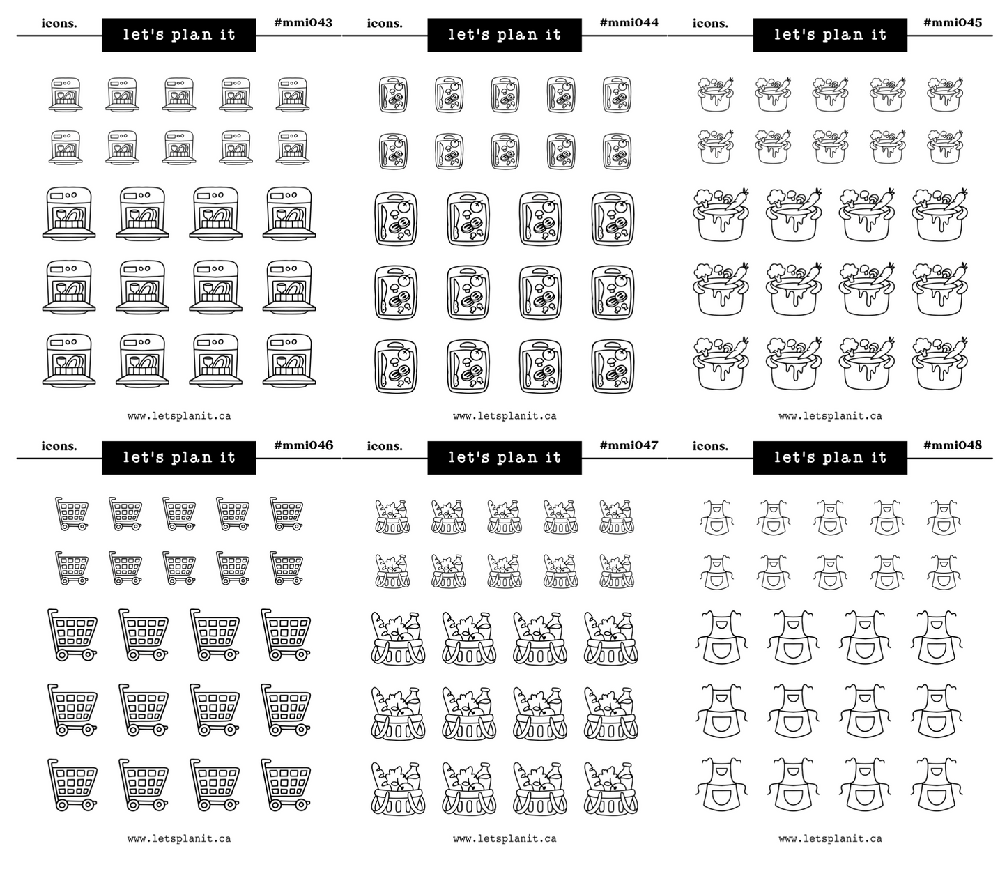 Mini Icons | 84 options | 2 paper types