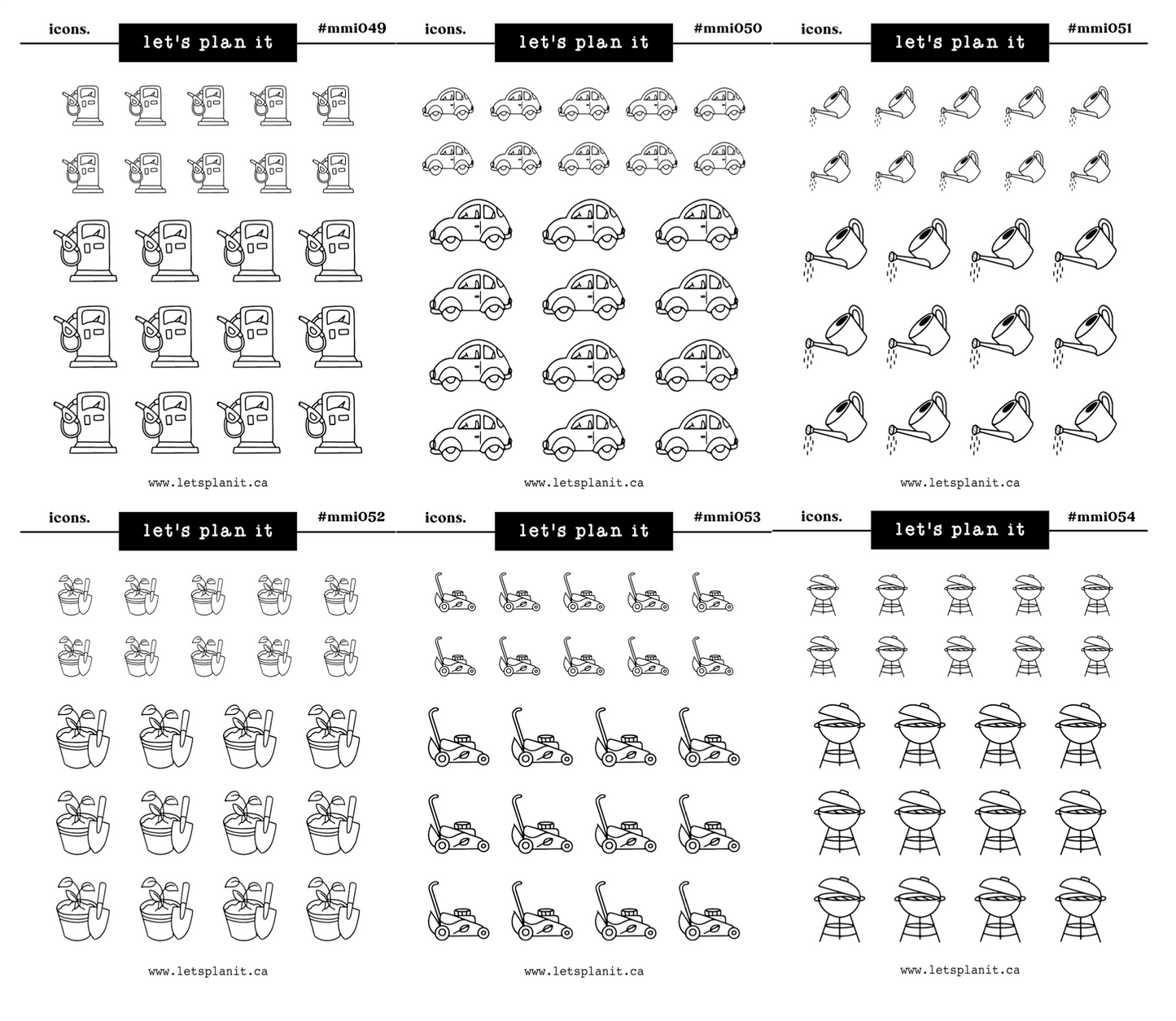 Mini Icons | 84 options | 2 paper types