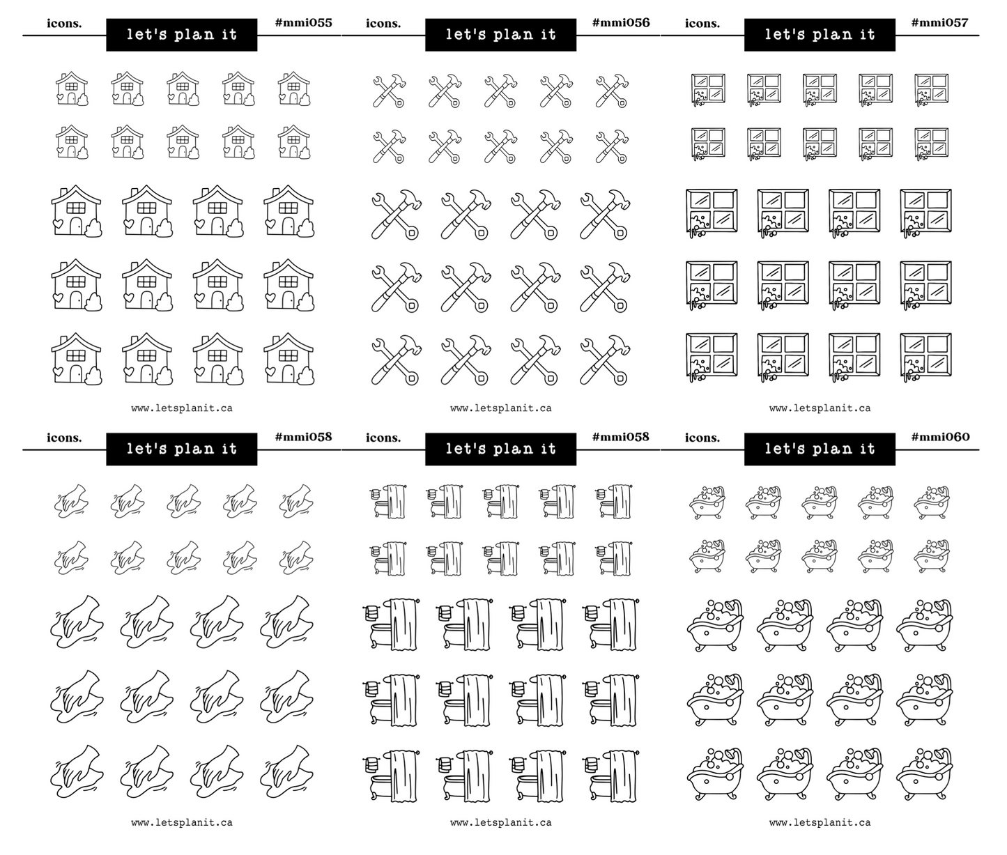 Mini Icons | 84 options | 2 paper types