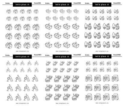 Mini Icons | 84 options | 2 paper types
