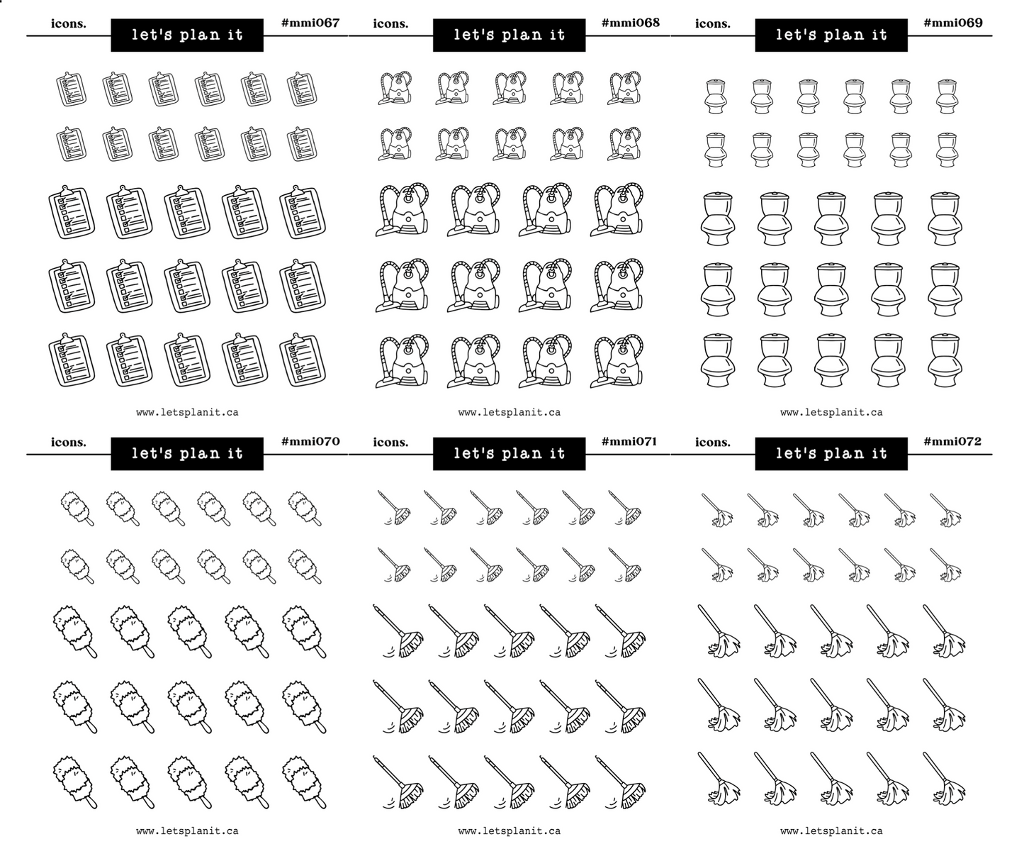 Mini Icons | 84 options | 2 paper types