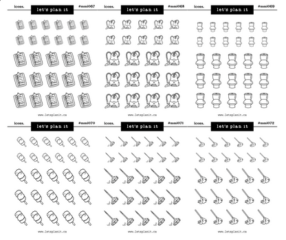 Mini Icons | 84 options | 2 paper types